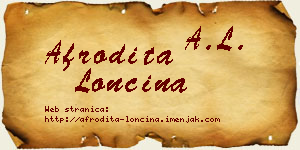 Afrodita Lončina vizit kartica